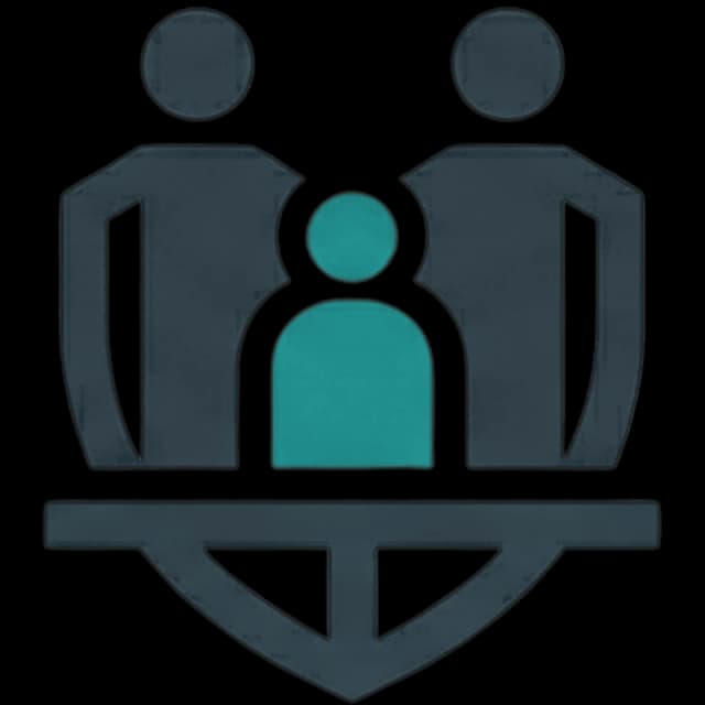 Family protection shield icon