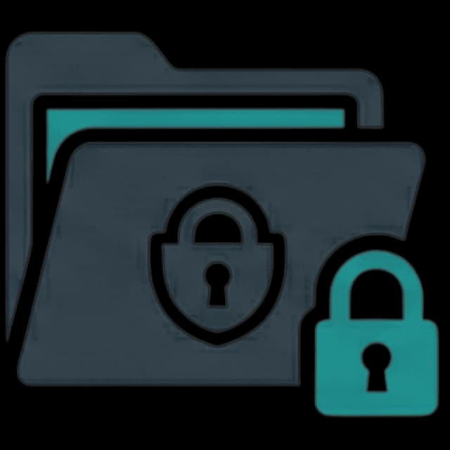 Secure folder with lock icon