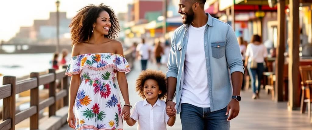 Family walking together — SafePair supervised visitation